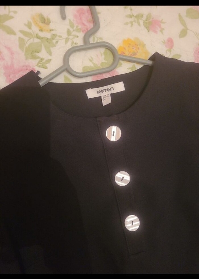 Koton uzun kollu bisiklet yaka fiyonk detaylı elbise. - Görsel 2