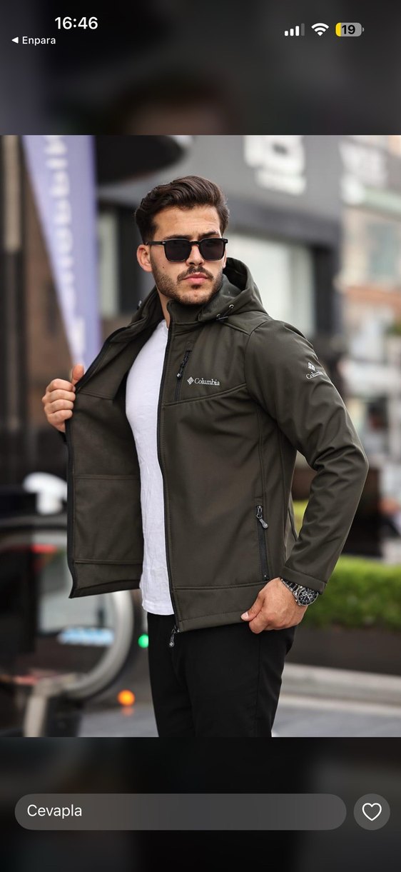 Columbia Siyah Fermuarlı Erkek Ceket - Görsel 2