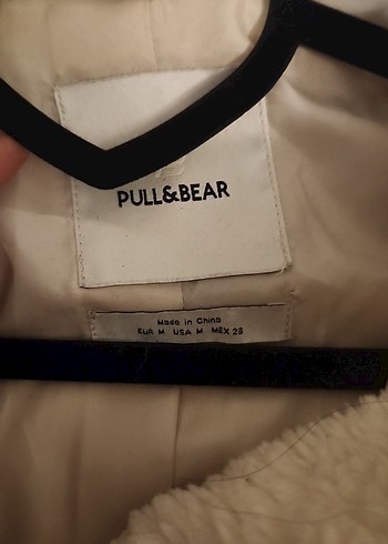 ORJ PULL&BEAR Bej Uzun Kollu Kadın Peluş Ceket - Görsel 5