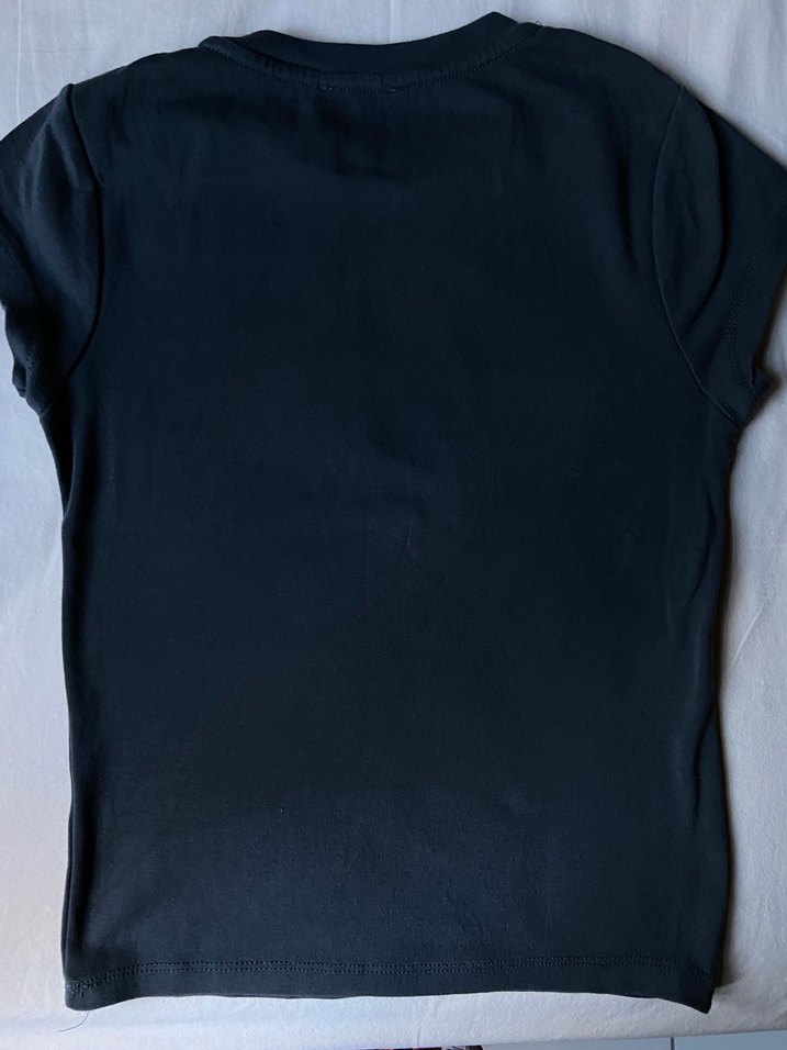 Kadın gri Denim Kısa Kollu Tişört - Görsel 2