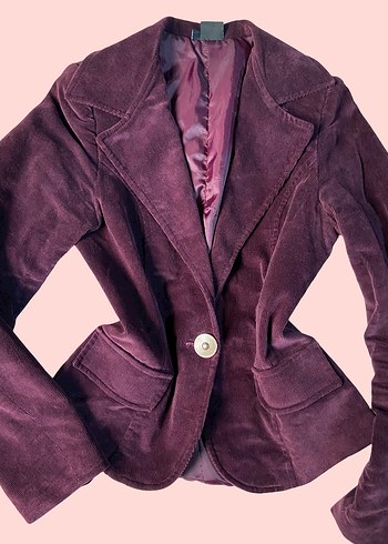 Bordo Süet Kadın Blazer Ceket