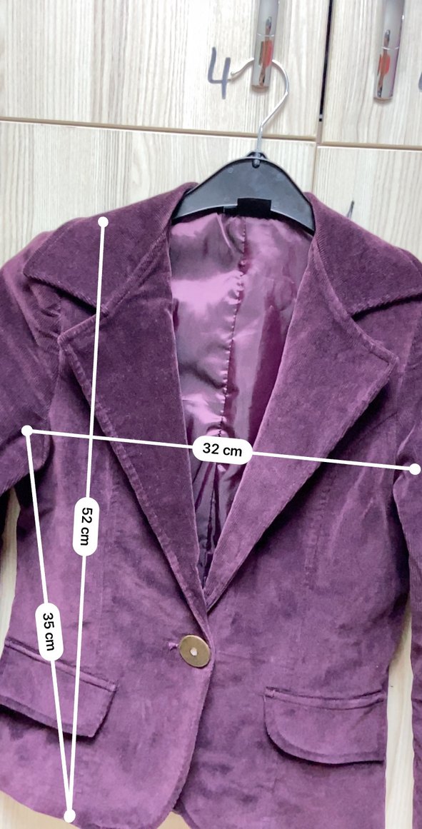 Bordo Süet Kadın Blazer Ceket - Görsel 3