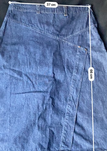 Mavi Denim Vintage Midi Etek - Görsel 7
