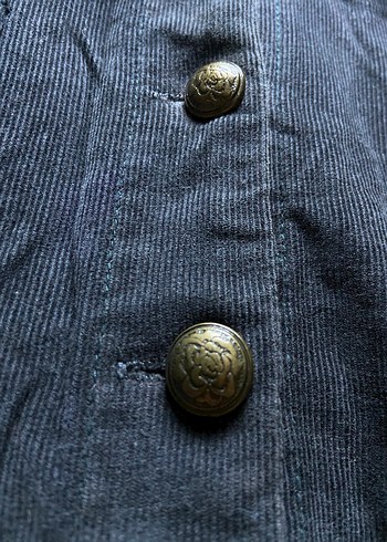 Düğmeli Gri Denim Midi Elbise - Görsel 5