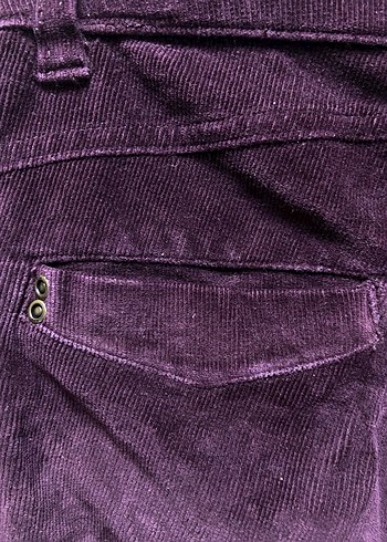 Mor kadife kısa pantolon - Görsel 5