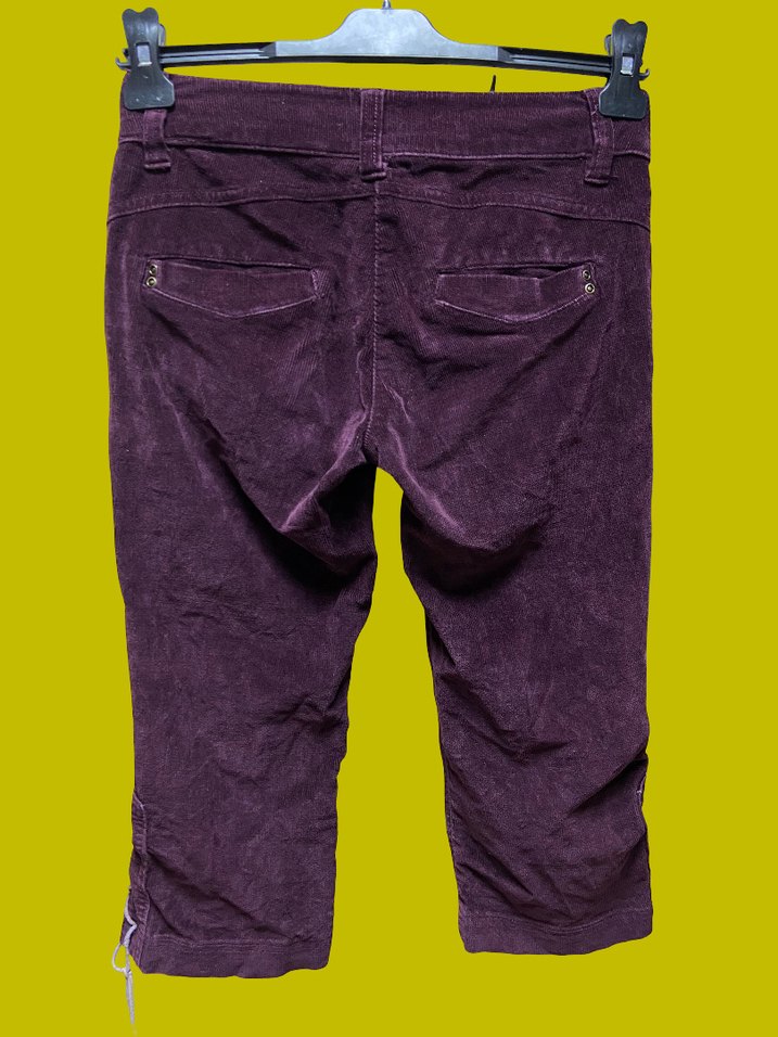 Mor kadife kısa pantolon - Görsel 2