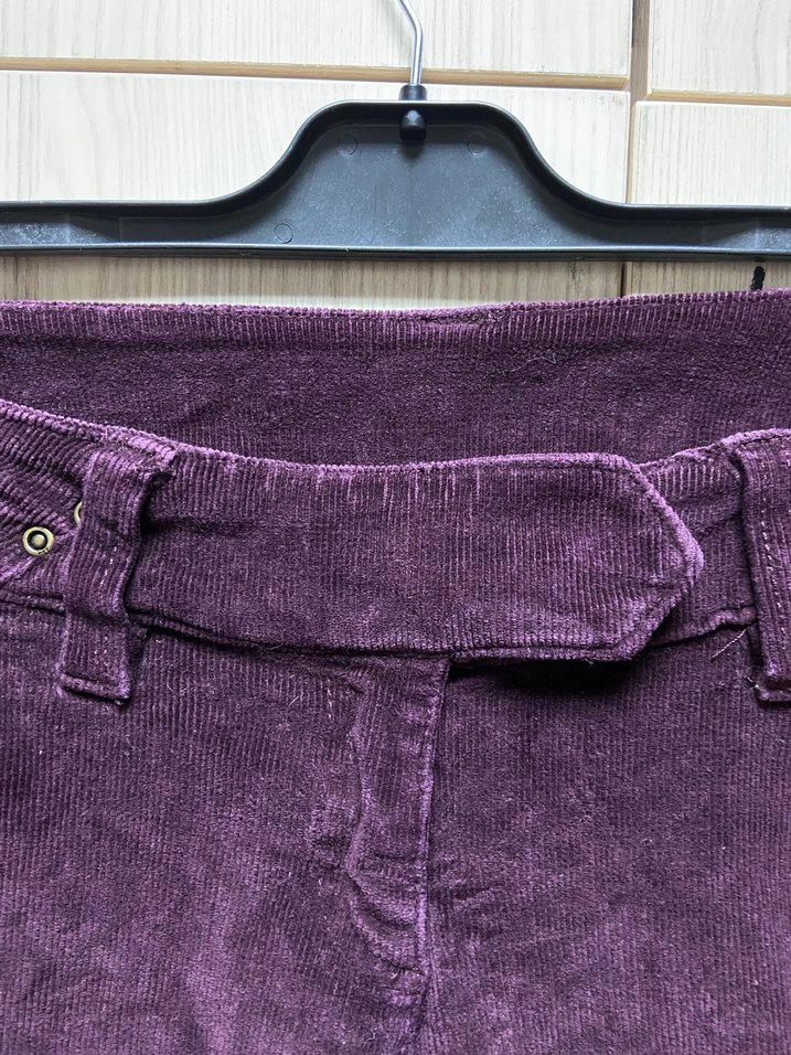 Mor kadife kısa pantolon - Görsel 4