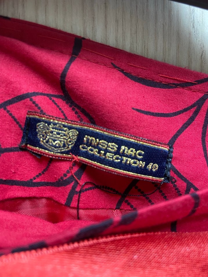 Kemerli Kırmızı Midi Bohem Etek - Görsel 5