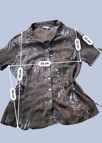 Düğmeli Kahverengi Vintage Gömlek - Görsel 4