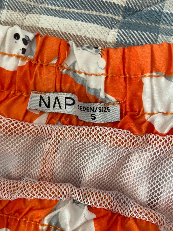 Turuncu fok desenli unisex şort - Görsel 5