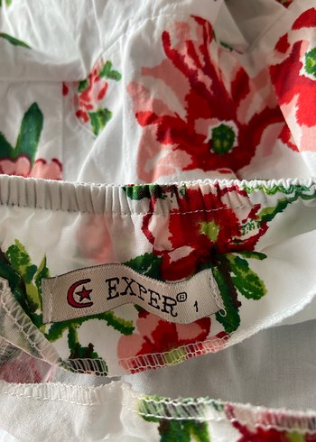 Çiçek Desenli Straplez Midi Elbise - Görsel 6