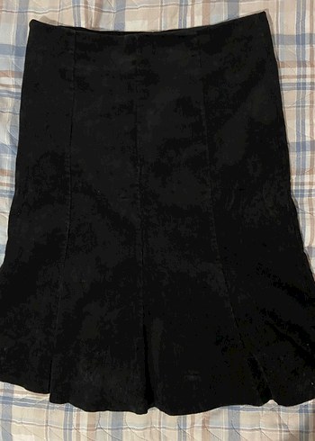 American Vintage Vintage Siyah Kadife Midi Etek