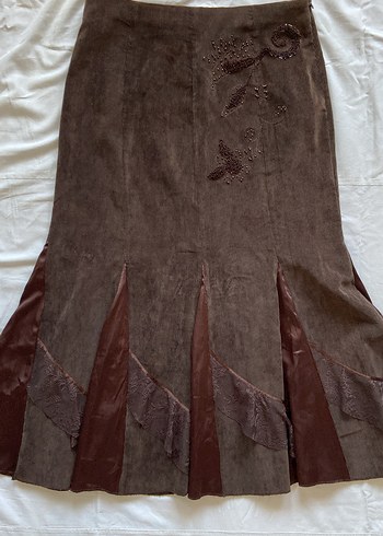 American Vintage Vintage Kahverengi Suet Uzun Etek