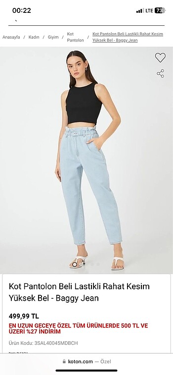 KOTON BAGGY JEAN