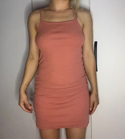 m Beden Pembe mini elbise