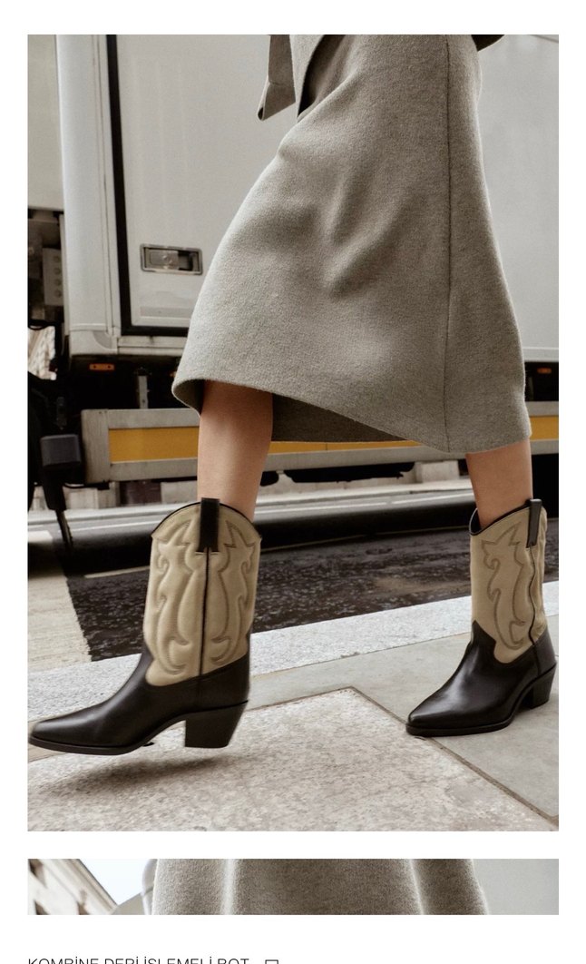 Zara yeni etiketli kovboy çizme - Görsel 3