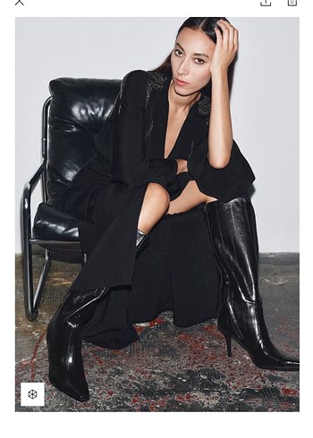 Zara yeni etiketli deri çizme - Görsel 3