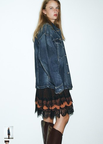 Zara Deri Topuklu Kadın Çizme yeni etiketli - Görsel 4