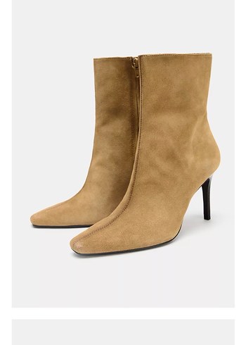 Zara yeni etiketli Süet İnce Topuklu Kadın Bot - Görsel 2