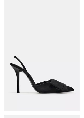 Zara etiketli Siyah Fiyonk Detaylı Stiletto - Görsel 2