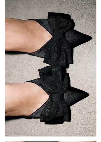 Zara etiketli Siyah Fiyonk Detaylı Stiletto - Görsel 4