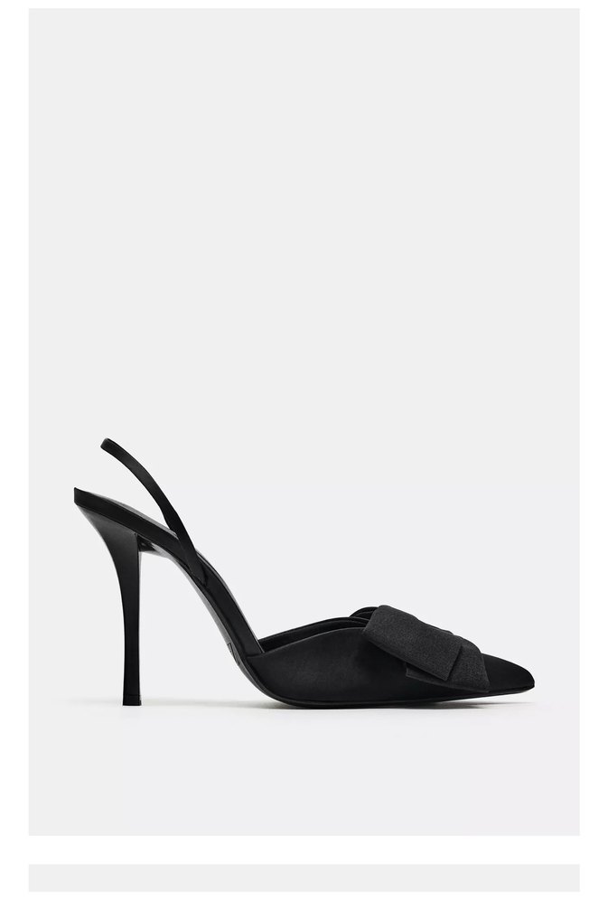 Zara etiketli Siyah Fiyonk Detaylı Stiletto - Görsel 2