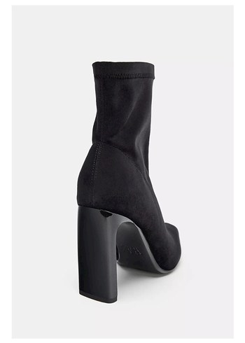 Zara Siyah Kadife Bilekte topuklu Bot - Görsel 3