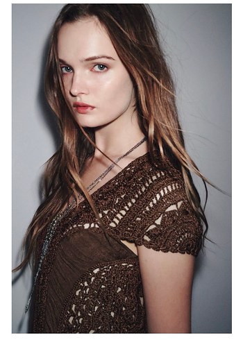 Zara Bohem Tarz Kahverengi Uzun Örme Elbise - Görsel 4