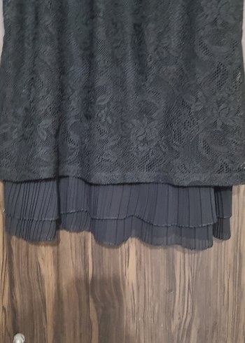 40 Beden Siyah Piliseli Kadın tunik bluz