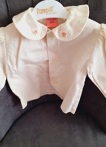 Kız bebek nakışlı gömlek 