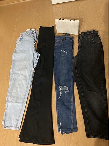 4 pantolon beraber çanta hediye