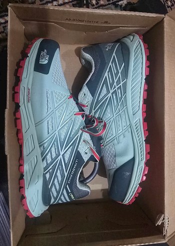 Açık yeşil unisex Gorateks Spor Ayakkabı turuncu bağcıklı
