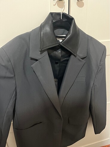 38 Beden Twist çift parça görünümlü blazer