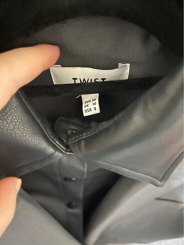 38 Beden gri Renk Twist çift parça görünümlü blazer