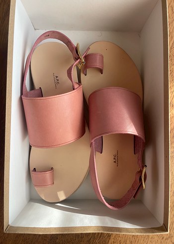 Vakkorama APC paris marka , Fransiz hakiki deri minimalist sandalet