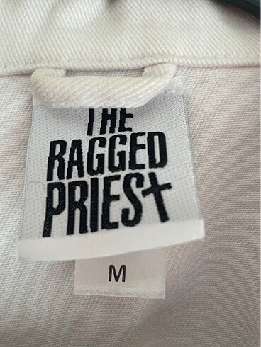 m Beden THE RAGGED PRIEST beyaz kot ceket