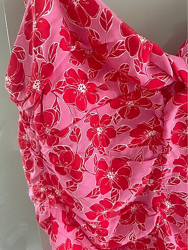 Zara ZARA çiçekli askılı mini elbise
