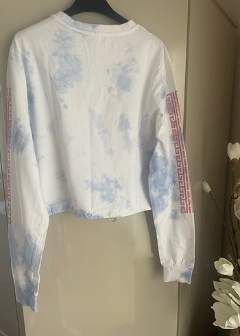 Urban Outfitters Batik Desenli Mavi Beyaz Kadın urban outfitters ince sweat