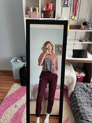 l Beden bordo Renk Bordo eşofman altı