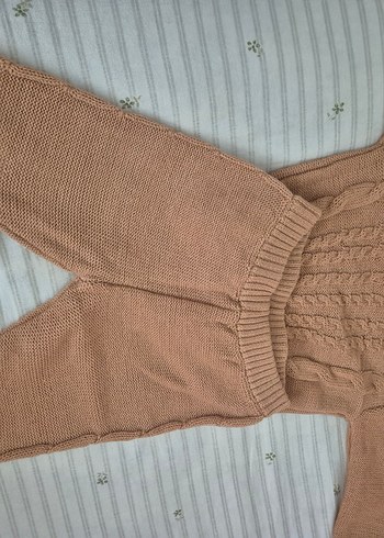 Defacto Kız Bebek Triko Takım Pastel Kahverengi