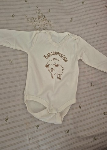 Beyaz Uzun Kollu Pamuklu Çıtçıtlı Bebek Body