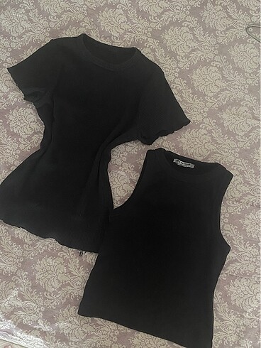 siyah crop ve dar ust