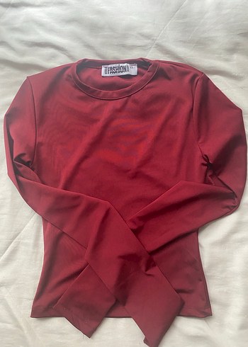 Bordo Uzun kollu body - Görsel 2