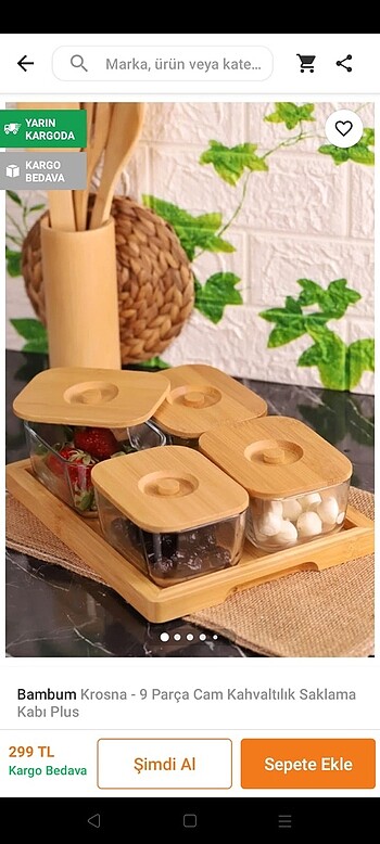 bambu kahvaltı seti