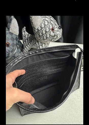 Beden Desenli Gri Kadın Clutch Çanta