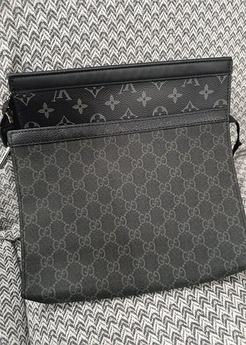 Gucci Desenli Gri Kadın Clutch Çanta