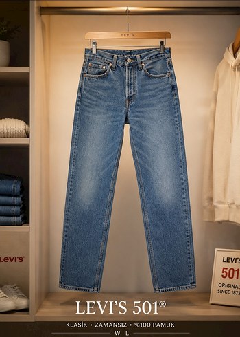 Levis Levi S 501 Mavi Denim Jean