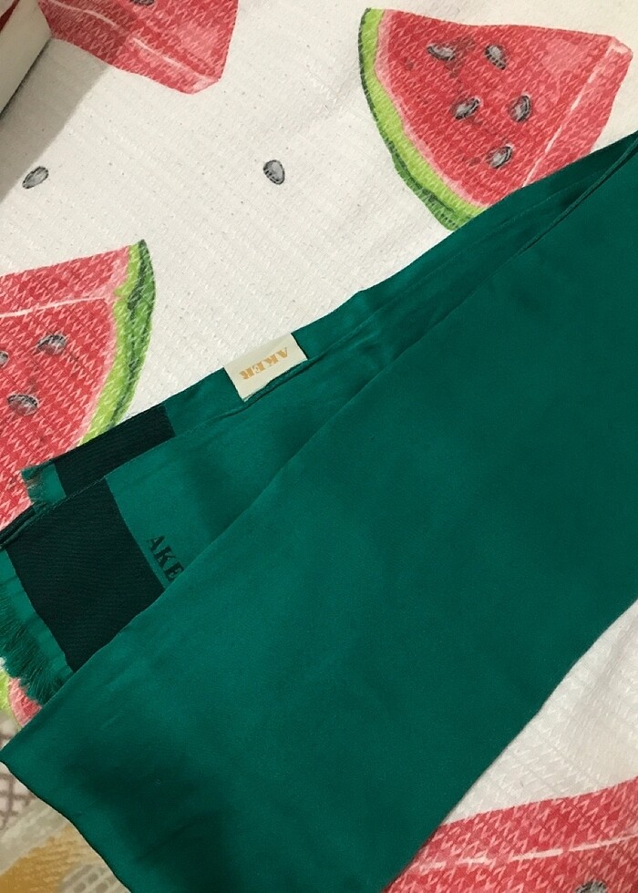 Aker Zümrüt Yeşili Şal - Görsel 2