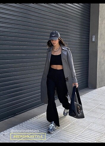 Pull bear siyah kumaş pantolon 