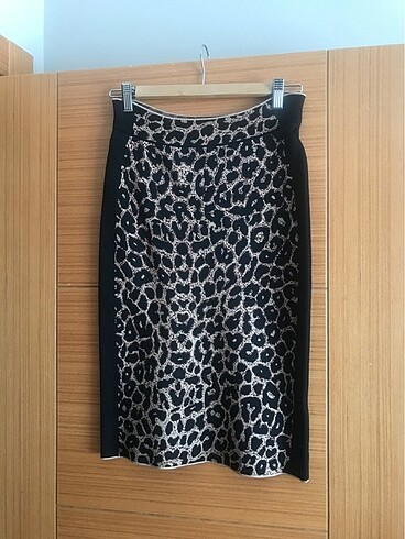 Leopar triko etek ipekyol